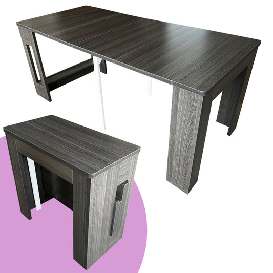 Grey oak Extending dining table